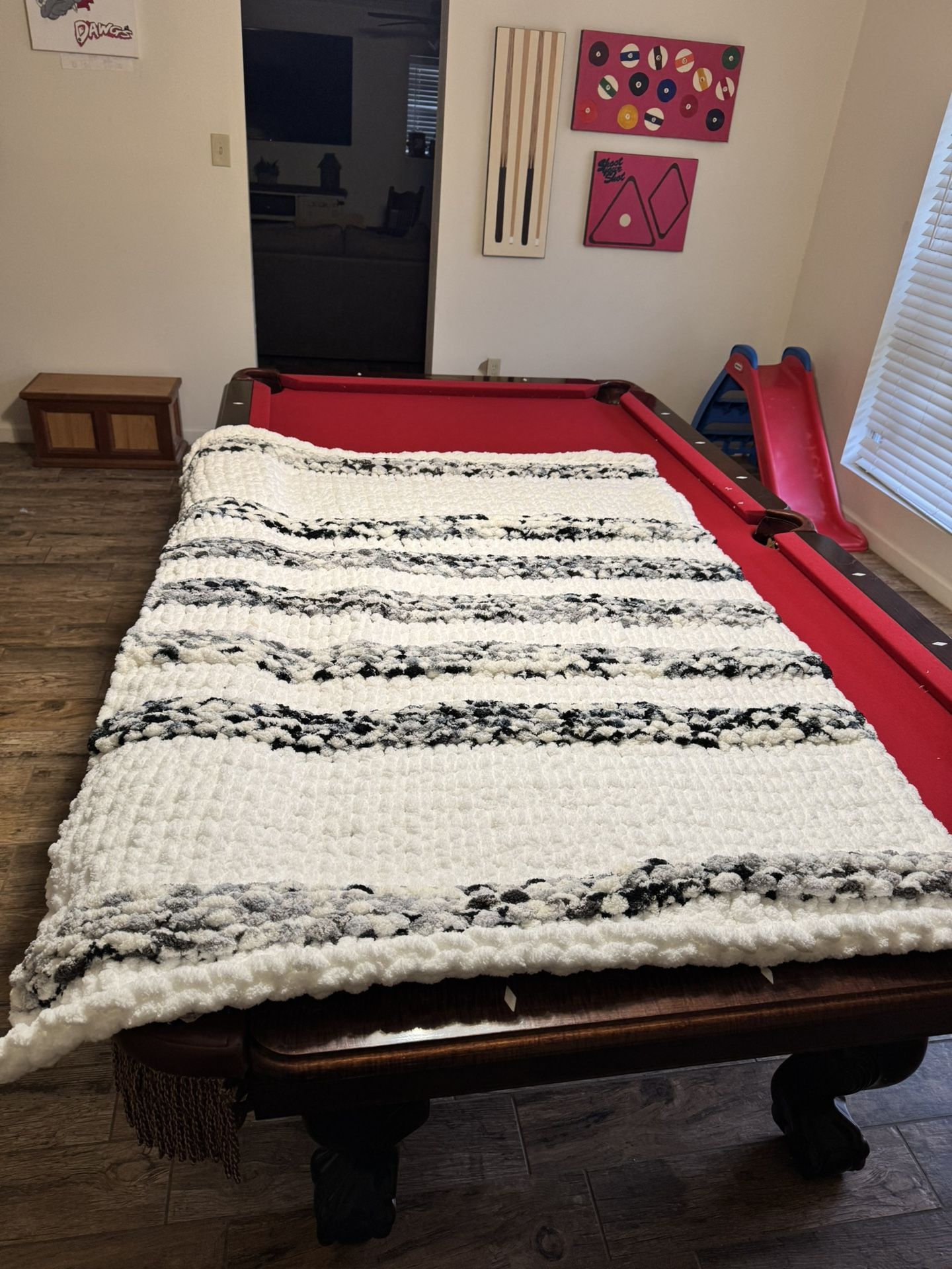Homemade Chunky Knit Blanket