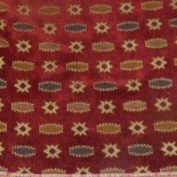 Fabric Southwestern Navajo Roll Material Red Pattern 
