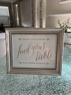 Wedding Sign Find Your Table with Frame