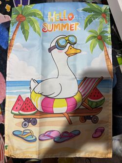 Garden Flag “hello summer” new