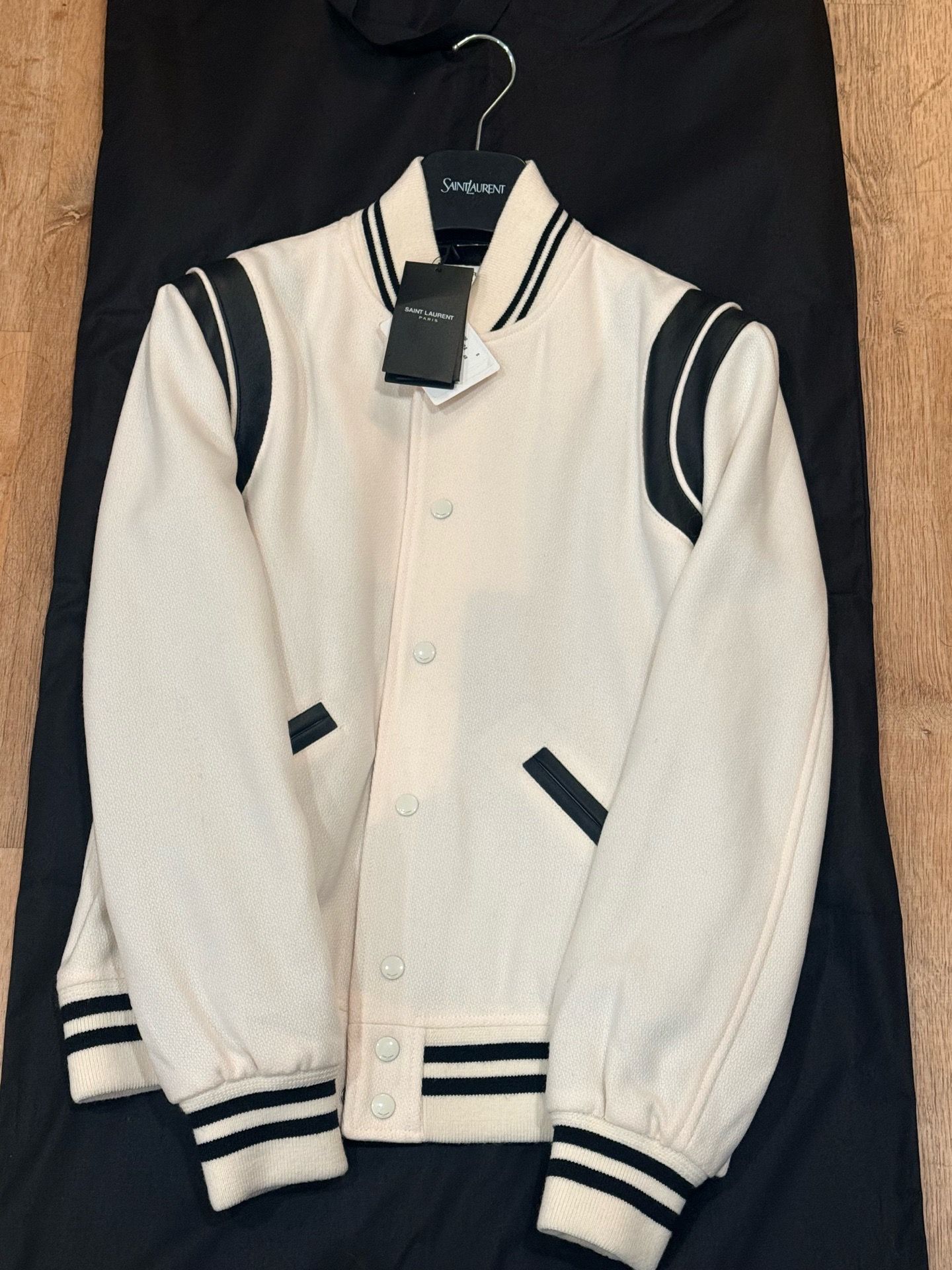 Saint Laurent Teddy Jacket Size 48 White