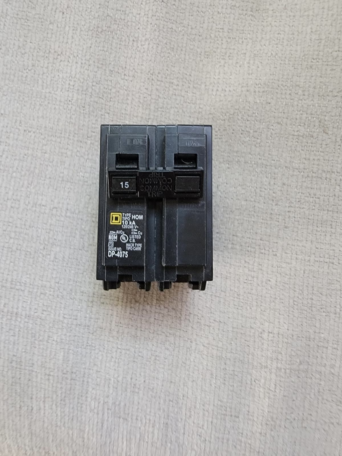 Square D Homeline 15 Amp 2-Pole Circuit Breaker(HOM215CP)