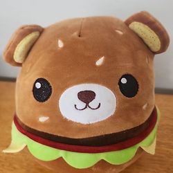 Bearburger 7" Squish-able Burger Hamburger Teddy Bear Plush Stuffed Animal