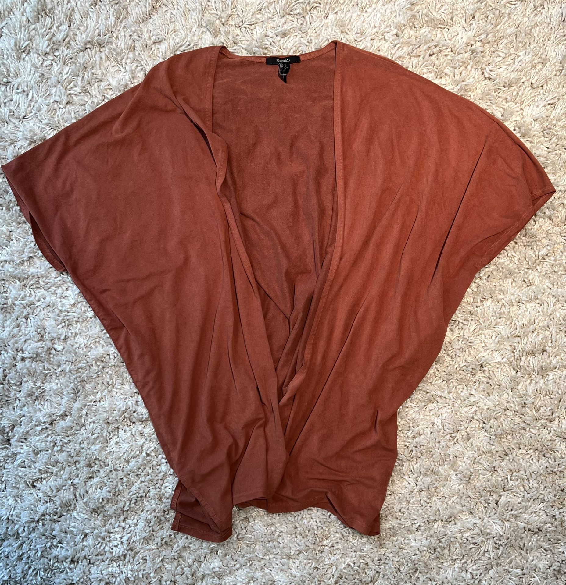 Forever 21 Suede Cardigan