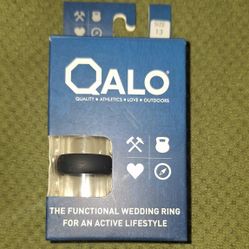(SB - 1)   QALO MEN'S SILICONE RING BLACK SIZE 13