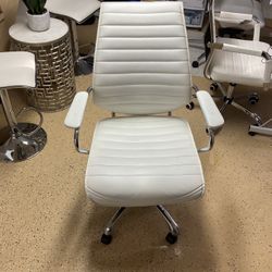 Office Chair - Leather White Color