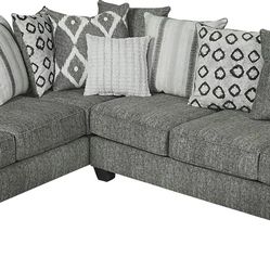1 Year Old Carole Court Gray 2 Pc Sectional