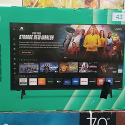 Super Deal.  Vizio Vizio Vizio 43" Screen Led Smart TV.  1 Year Warranty 
