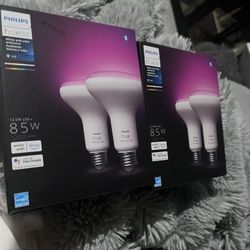 Philips Hue 85-Watt Equivalent BR30 Smart LED Color Changing Light Bulb with Bluetooth (2-Pack)