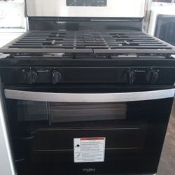 Whirlpool Stainless Steel/Black Stove