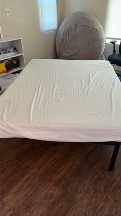 King Bed Mattress 6” Foam + Metal Bed Frame