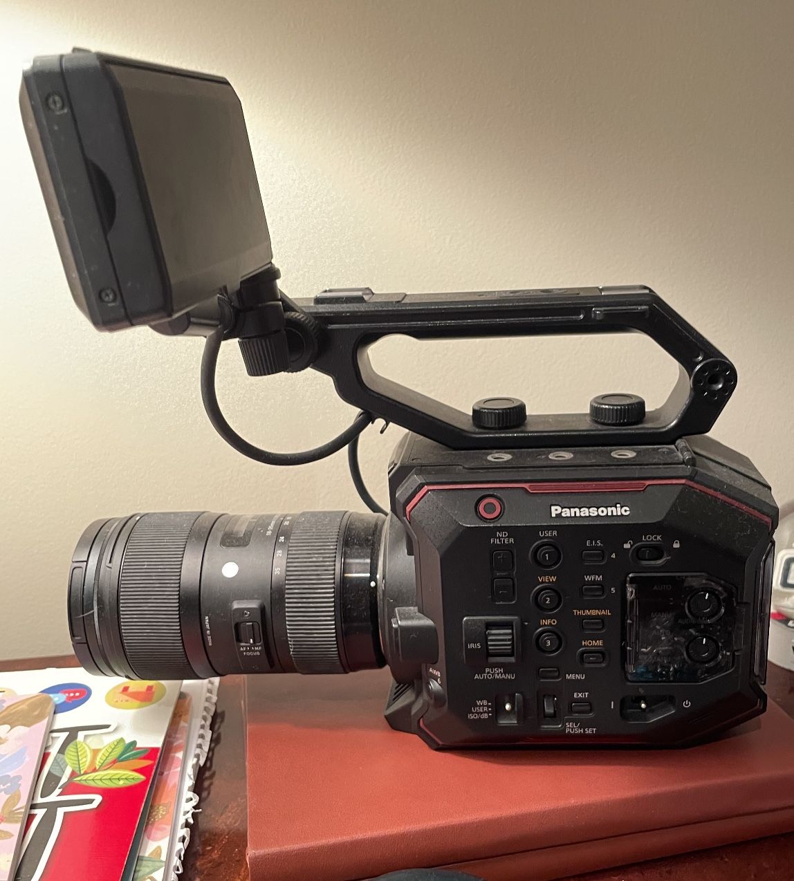 Panasonic AU EVA1 5.7k Cinema Camera With Sigma 18-35mm Lens