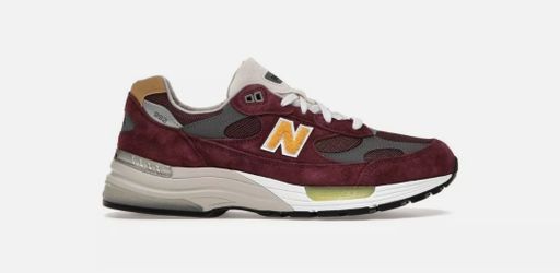 NEW BALANCE 992 M992 M992CA BURGUNDY GOLD WHITE MADE IN USA Size US MENS 9 DS Kith ALD