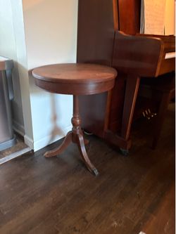Wood side table
