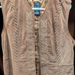 Ladies Leather Suede Vest