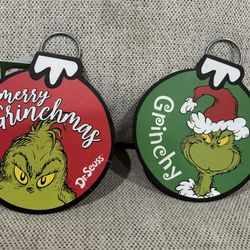 The Grinch Wooden Ornaments