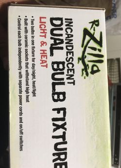 Reptile dual bulb fixture.