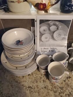 Stoneware set 6 place setting 30 pcs.