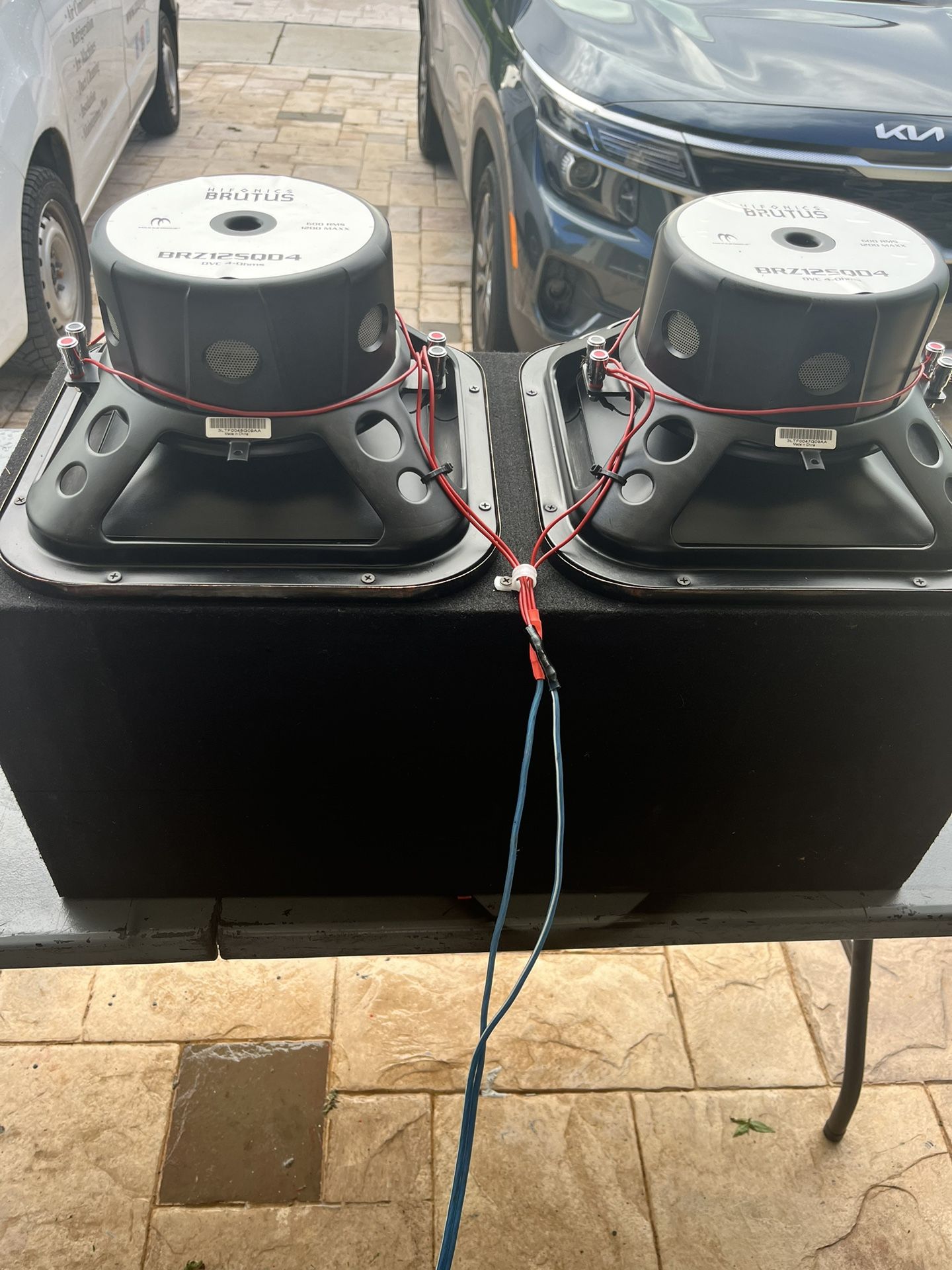 2-12” Hifonics Brutus Square Subs In Sealed Box