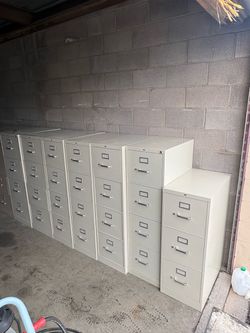 9 Nice Metal File Cabinets- $25 EACH