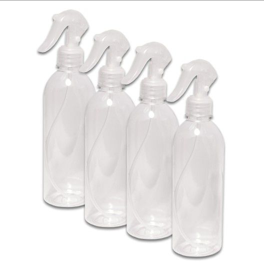 16oz Clear 28-410 PET Round Plastic Bottle With Fine Mist Sprayer (1200 Qty)
