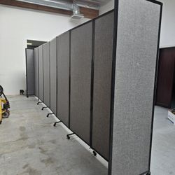 Portable room divider Versare 19.6 feet long, 82 inches tall when closed is only 3 feet .