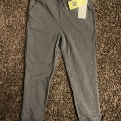 Girls' Cozy Soft Fleece Pants - All in Motion Heathered Black M size 7/8
