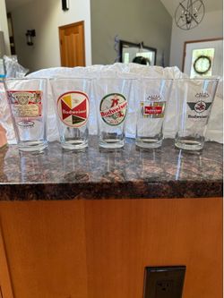 Vintage Budweiser beer cups