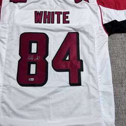 Roddy White Signed Autograph Custom Jersey - Beckett Coa - Atlanta Falcons