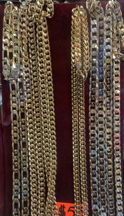 Gold Plated Chain Cuban link 34”