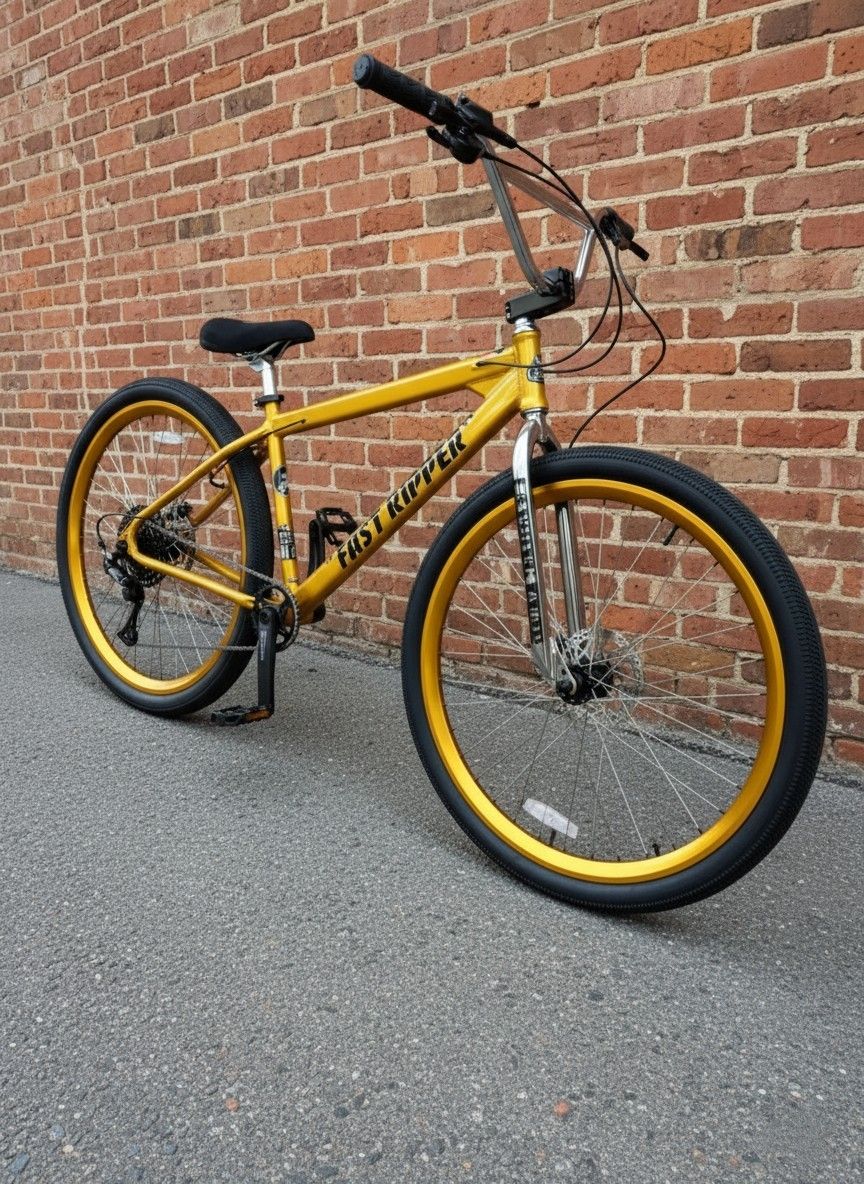 NEW 2025 SE FAST RIPPER 29 GOLD BLING GEARED BIG FREESTYLE WHEELIE CRUISER BMX BIKE