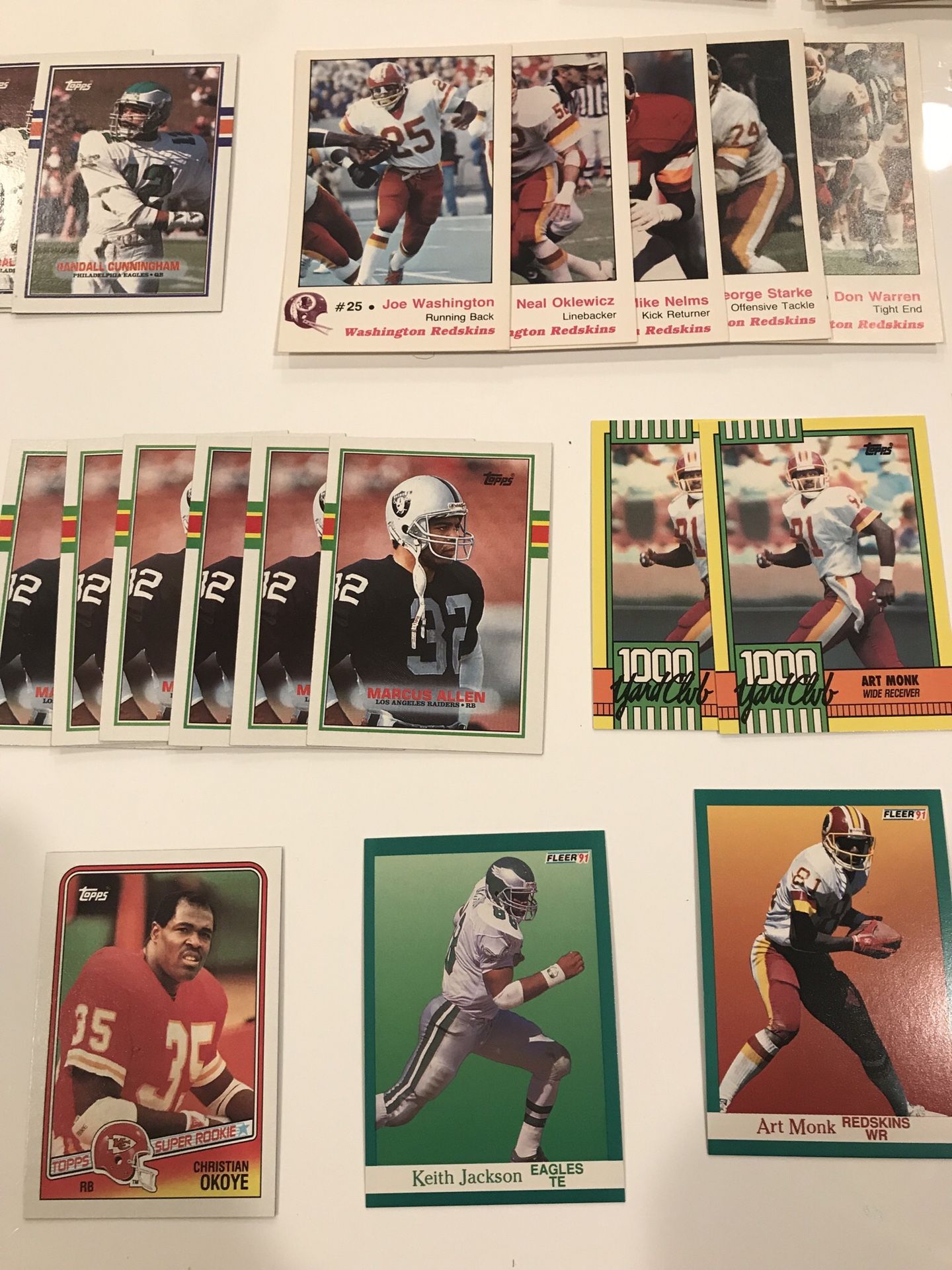 Collection of football cards