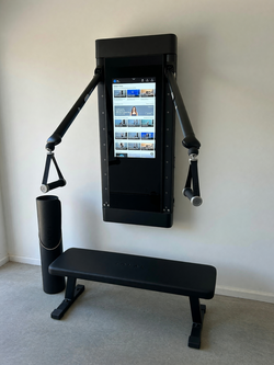Tonal Smart Home Gym with Interactive Screen and Bench in like new condition