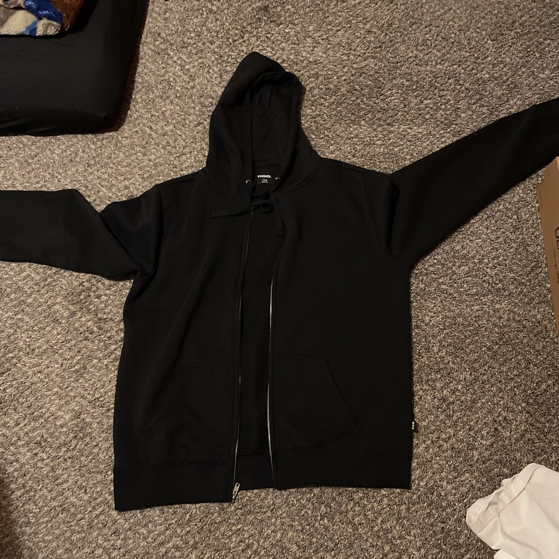 Rsq black Zip Up Hoodie
