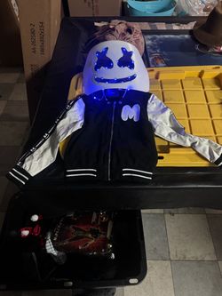 Size 5-6Marshmello LED Helmet and Jacket Costume Set