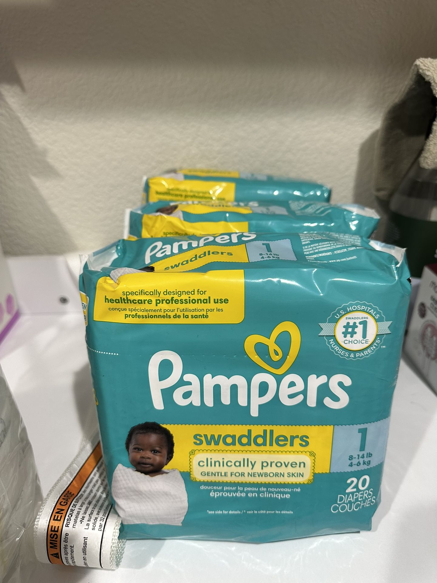 Pampers Size 1, Three Packs Of 20 Brand New