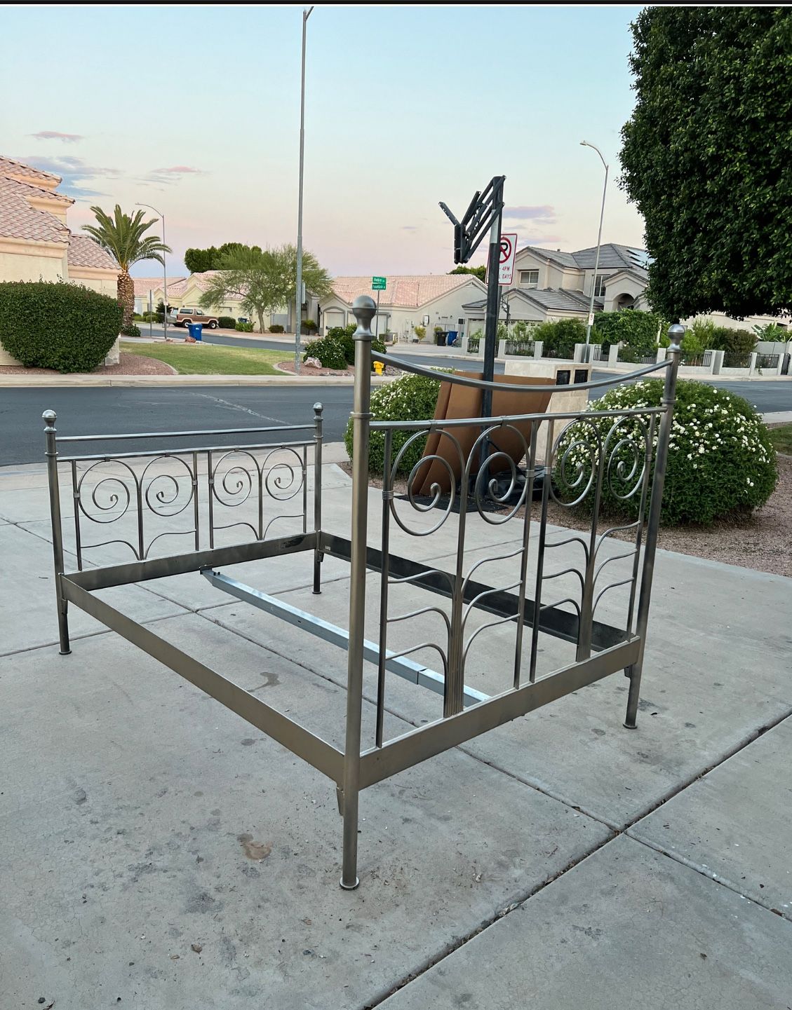 Full Size Metal Bed Frame With Headboard And Footboard