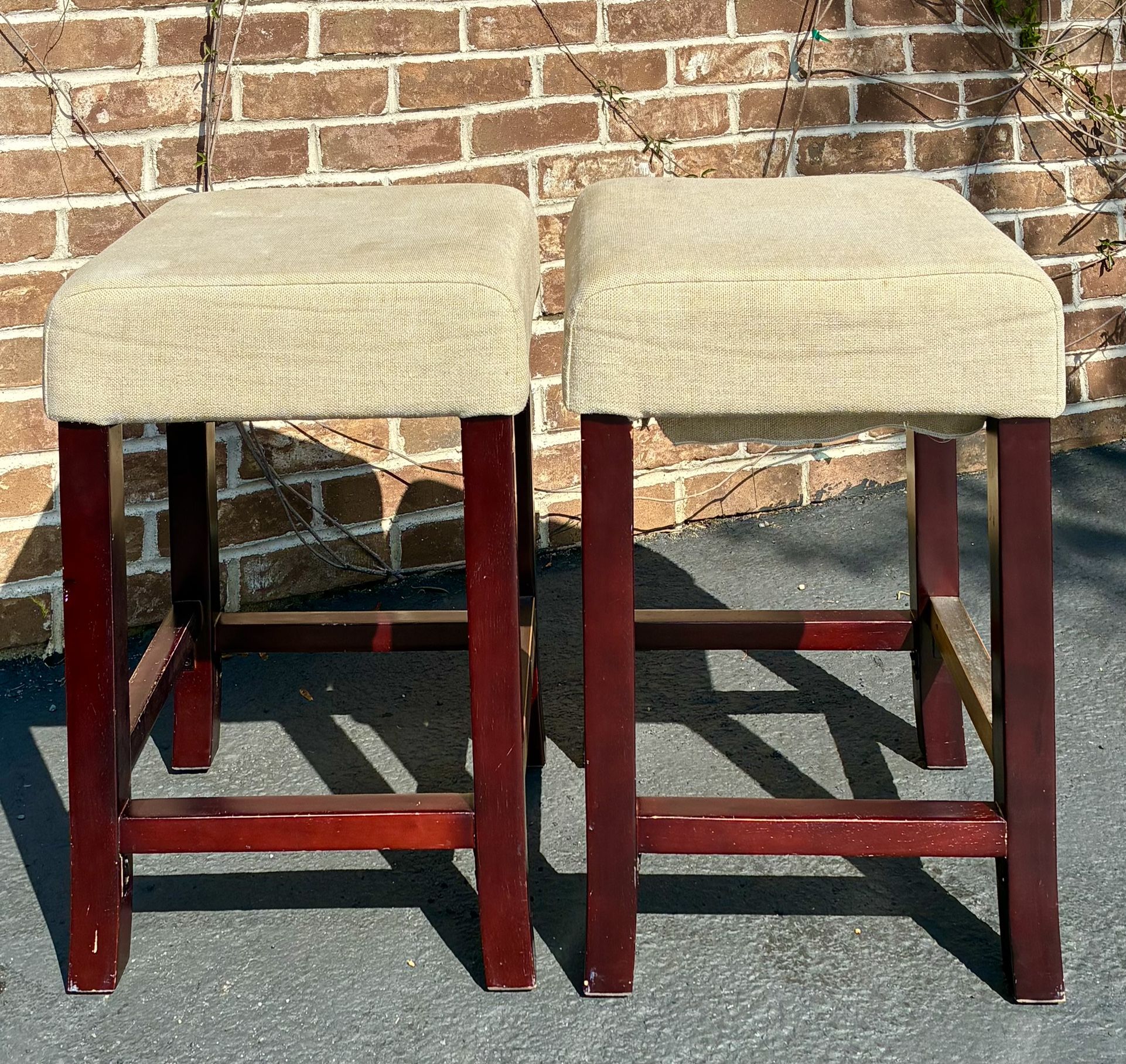 PAIR of VERY STURDY Counter Stools MADE IN CALIFORNIA