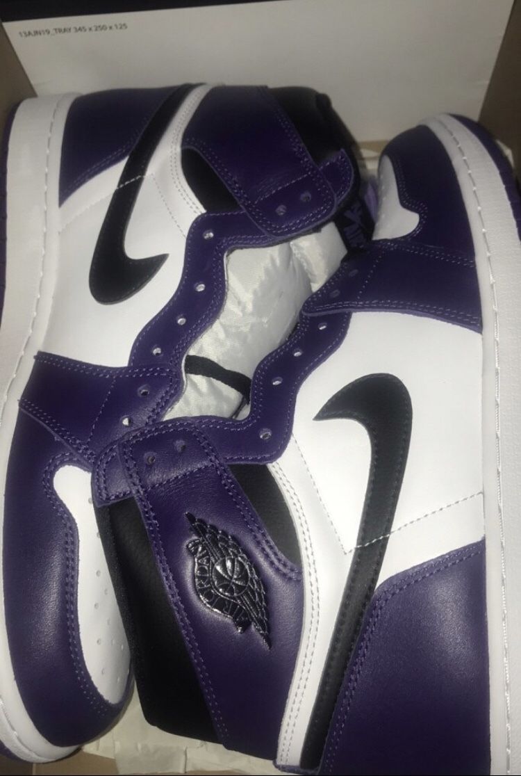 Jordan 1 court purple size 13
