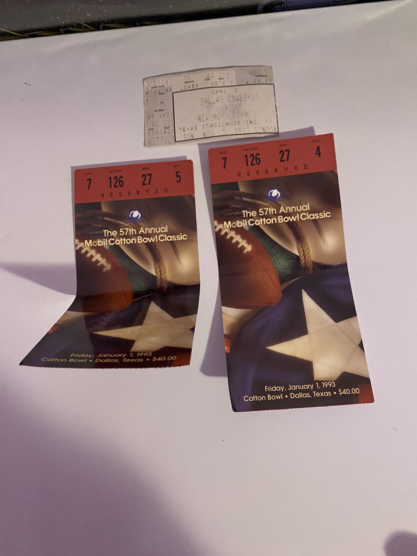 Dallas Cowboys Vs New York Giants Vintage Tickets