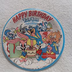 Vintage Looney tunes tiny toon happy birthday plates