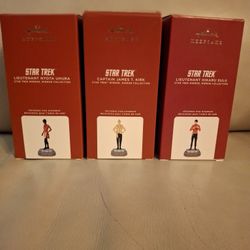 Three Star Trek Hallmark Ornaments 