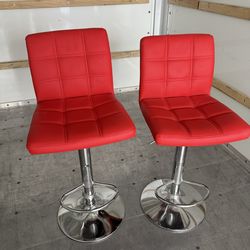 2 Red barstools