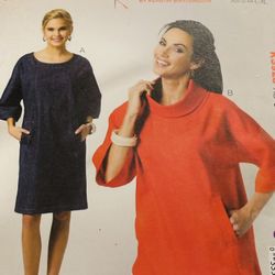 Dress Top Kwik Sew K3928 Sewing Pattern By McCalls Sizes XS-XL UNCUT