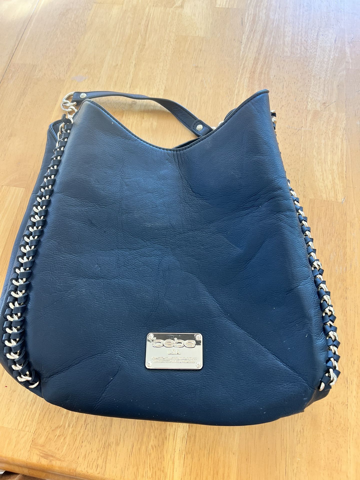 Bebe All Leather Black Purse