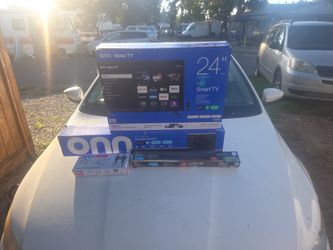 24 Inch T.V 2.1 Channel Soundbar System, TV Wall Mount And Ultra Pro HD Amplified Antenna