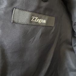 Z Zegna Men's Designer Two-Piece Suit – Blue Gray