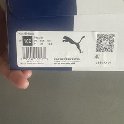 Puma Paw Patrol Sneakers Size 10C