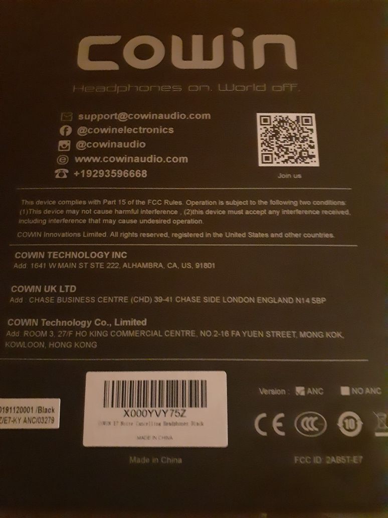 COWIN bluetooth headphones