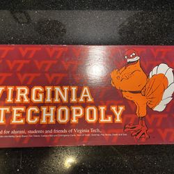 Virginia Tech Hokies TECHOPOLY University Monopoly Board Game Complete